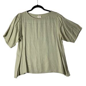 Trades Of Hope Blouse Women‎ Sz Medium Modal Rayon Handcrafted in India Green